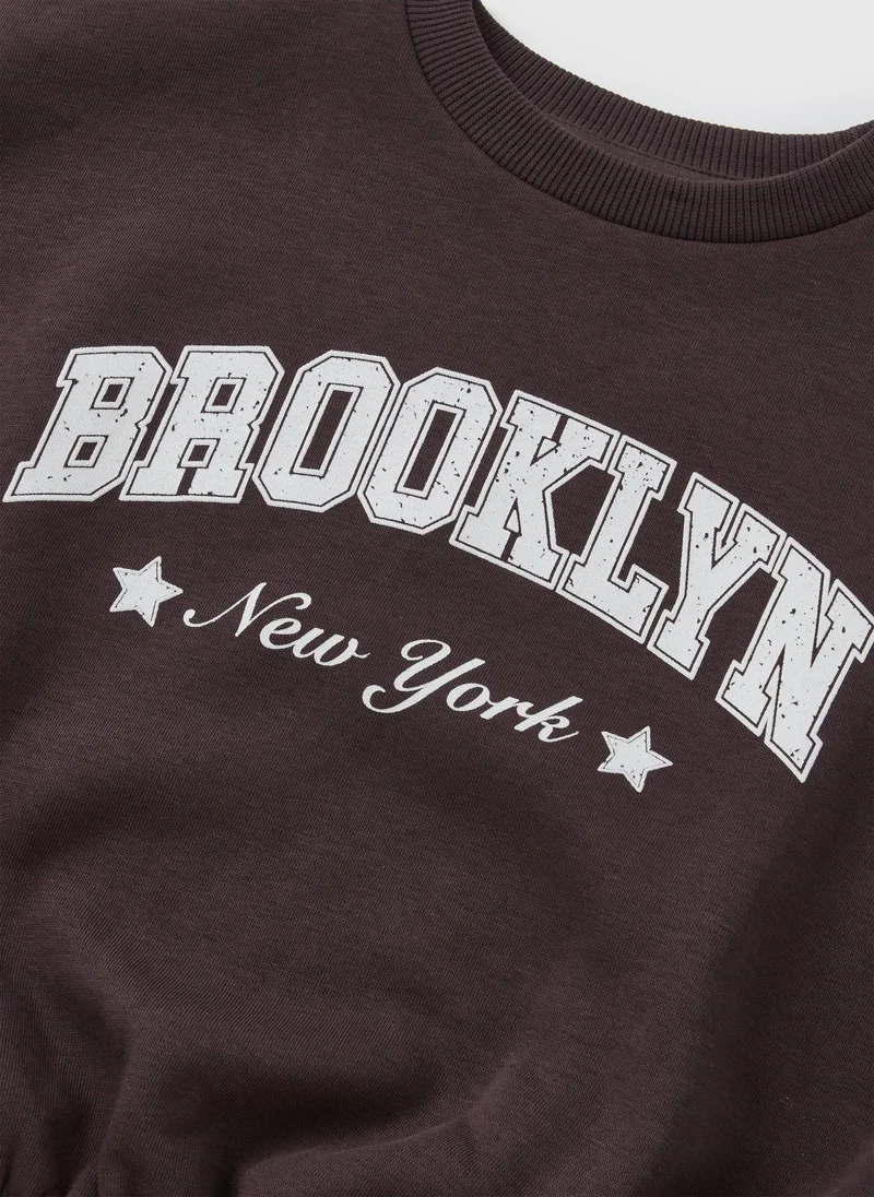 ماتلان Girls Brown Brooklyn Sweatshirt